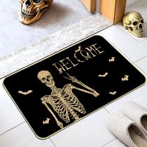 Capacho ARTUFAN Halloween Skull Funny Spooky Welcome 43x74cm