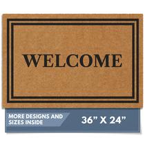 Capacho Barnyard Designs de fibra de coco natural antiderrapante 61 x 91 cm