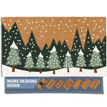 Capacho Barnyard Designs Winter Forest Coco Coir 43x76 cm