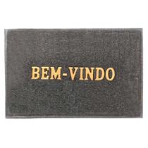 Capacho bem-vindo 38 cm x 58 cm poliester - bege