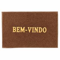 Capacho bem-vindo 38 cm x 58 cm poliester - marrom Capacho bem-vindo 38 cm x 58 cm poliester - marrom