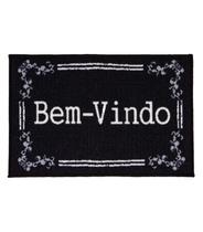 Capacho Bem-Vindo Estampado Corttex Preto