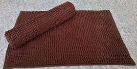 Capacho Bolinha Para Banheiro 58cm X 35cm - Antiderrapante - TABACO