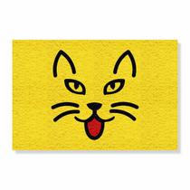 Capacho cara de gato cores:amarelo
