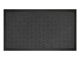 Capacho Com Borda Fenice Liso Preto 89X59Cm - Uzoo Capacho Com Borda Fenice Liso Preto 89X59Cm - Uzoo