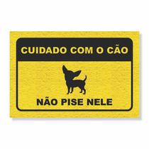 Capacho cuidado com o cão, não pise nele Capacho cuidado com o cão, não pise nele