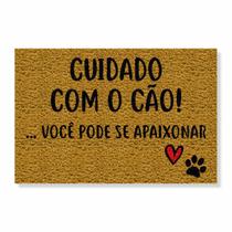 Capacho cuidado com o cão, você pode se apaixonar cores:ouro Capacho cuidado com o cão, você pode se apaixonar cores:ouro