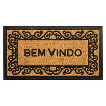 Capacho de Borracha Alagoas 02 Bege-Preto 0,33X0,60M