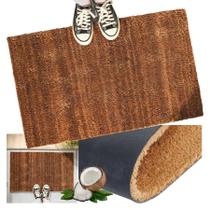 Capacho de fibra de coco ecologico 120x60 cm marrom