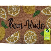Capacho de Fibra de Coco Pvc Pintado Bem-vindo Limoes 40cm X 60cm Capacho de Fibra de Coco Pvc Pintado Bem-vindo Limoes 40cm X 60cm