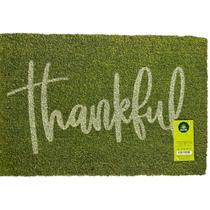 Capacho de Fibra de Coco Pvc Pintado Thankful Verde 40cm X 60cm Capacho de Fibra de Coco Pvc Pintado Thankful Verde 40cm X 60cm