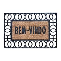 Capacho De Porta Borracha Frame Circulos 60X40Cm - Uzoo