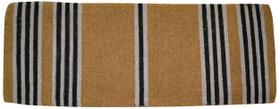 Capacho de porta, decoração, listras pretas, fibra de coco impressa 48x18cm Capacho de porta, decoração, listras pretas, fibra de coco impressa 48x18cm