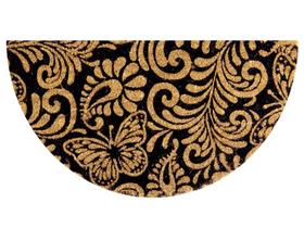 Capacho De Porta Fibra De Coco Arabesco Preto 60X33Cm - Uzoo Capacho De Porta Fibra De Coco Arabesco Preto 60X33Cm - Uzoo