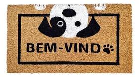 Capacho De Porta Fibra De Coco Bem Vindo Pet 60x33cm -uzoo Cor Bem Vindo Pet (0300723260)