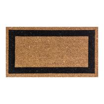 Capacho De Porta Fibra De Coco Borda Preta 60X33cm Uzoo