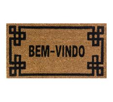 Capacho De Porta Fibra De Coco Borda Preta 60X33Cm - Uzoo