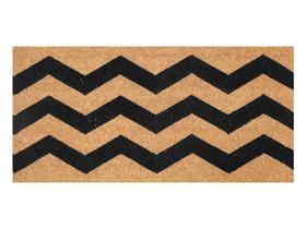 Capacho De Porta Fibra De Coco Slim Zig Zag 70X33Cm - Uzoo