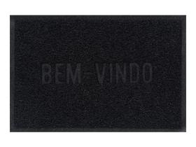 Capacho De Porta Vinílico Color Block Preto 60X40Cm - Uzoo Capacho De Porta Vinílico Color Block Preto 60X40Cm - Uzoo