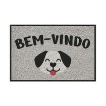 Capacho De Porta Vinílico Estampado Bem-Vindo Cachorro 60X40cm Uzoo
