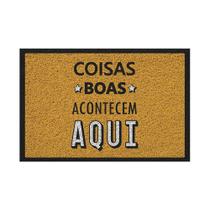 Capacho De Porta Vinílico Estampado Coisas Boas 60x40cm Uzoo Capacho De Porta Vinílico Estampado Coisas Boas 60x40cm Uzoo