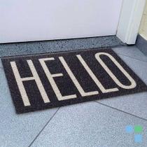 Capacho De Porta Vinílico Estampado Hello 60x40cm - Uzoo