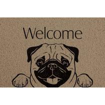 Capacho de Vinil Pet Dog Welcome Pug 0,40X0,60M - Kapazi