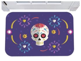 Capacho dia de los muertos caveira mexicana tapete de porta