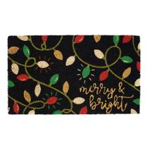 Capacho DII Natal Fibra de Coco 43x74 cm Luzes Brilhantes