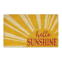 Capacho DII Natural Coir Hello Sunshine Decorativo 43x74cm