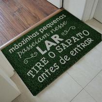 Capacho Divertido Mãozinhas Pequenas 60x40cm - Verde musgo Capacho Divertido Mãozinhas Pequenas 60x40cm - Verde musgo