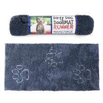 Capacho Dog Gone Smart Dirty Dog, cinza superabsorvente