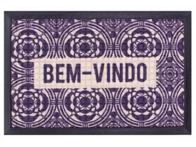 Capacho Fenice Estampado Padronagem Azul 59X39Cm - Uzoo Capacho Fenice Estampado Padronagem Azul 59X39Cm - Uzoo