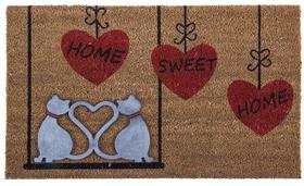 Capacho Fibra de Coco 45x75cm Arley Com Aplique Lovers Corttex