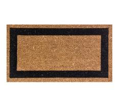 Capacho Fibra De Coco Borda Preto 60X33cm - Uzoo Capacho Fibra De Coco Borda Preto 60X33cm - Uzoo