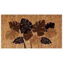 Capacho Fibra de Coco Botânico Retangular - 60cm x 33cm - Folhagem Marrom - UZOO Capacho Fibra de Coco Botânico Retangular - 60cm x 33cm - Folhagem Marrom - UZOO