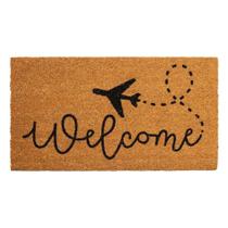 Capacho Fibra De Coco Estampado 29 Bege Preto 0,33x0,60m