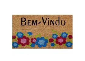 Capacho Fibra De Coco Estampado Antiderrapante 30x60cm - Jolitex Capacho Fibra De Coco Estampado Antiderrapante 30x60cm - Jolitex