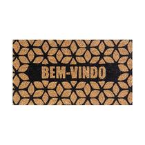 Capacho Fibra de Coco RT 60 x 33 cm Geométrico Preto Uzzo Capacho Fibra de Coco RT 60 x 33 cm Geométrico Preto Uzzo