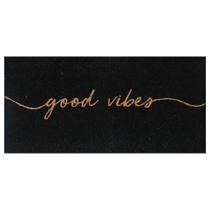 Capacho Fibra de Coco - Slim Retangular - 70cm x 33cm - Good Vibes - UZOO