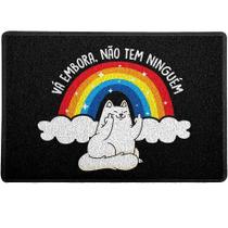 Capacho Gatinho Vá Embora Não tem Ninguém 60x40cm