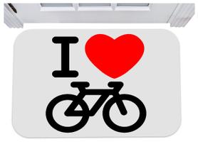 Capacho i love bike eu amo bicicleta tapete para porta 40x60