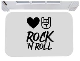 Capacho i love rock and roll rockeiro tapete para porta