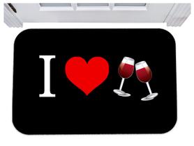 Capacho i love vinho eu amo vinho tapete de porta 40x60