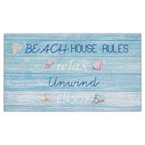 Capacho Jvpke Beach House Rules 43x30 cm Interior e Exterior