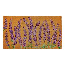 Capacho KANKUN Fibra de Coco 43x76 cm Floral Lavanda