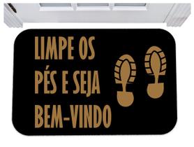 Capacho limpe os pés e seja bem vindo tapete pra porta 40x60