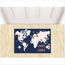 Capacho mapa mundi medida porta 60x40