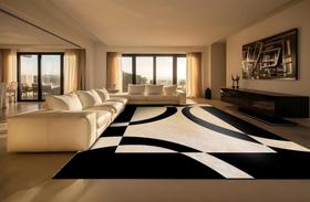 Capacho Marbella Elite Cyclone Black Vegas 050x090 cm - Antiderrapante, Lavável e Sofisticado.