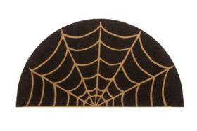 Capacho Mealah Spider Web Dark Coir Half Circle 43x74cm